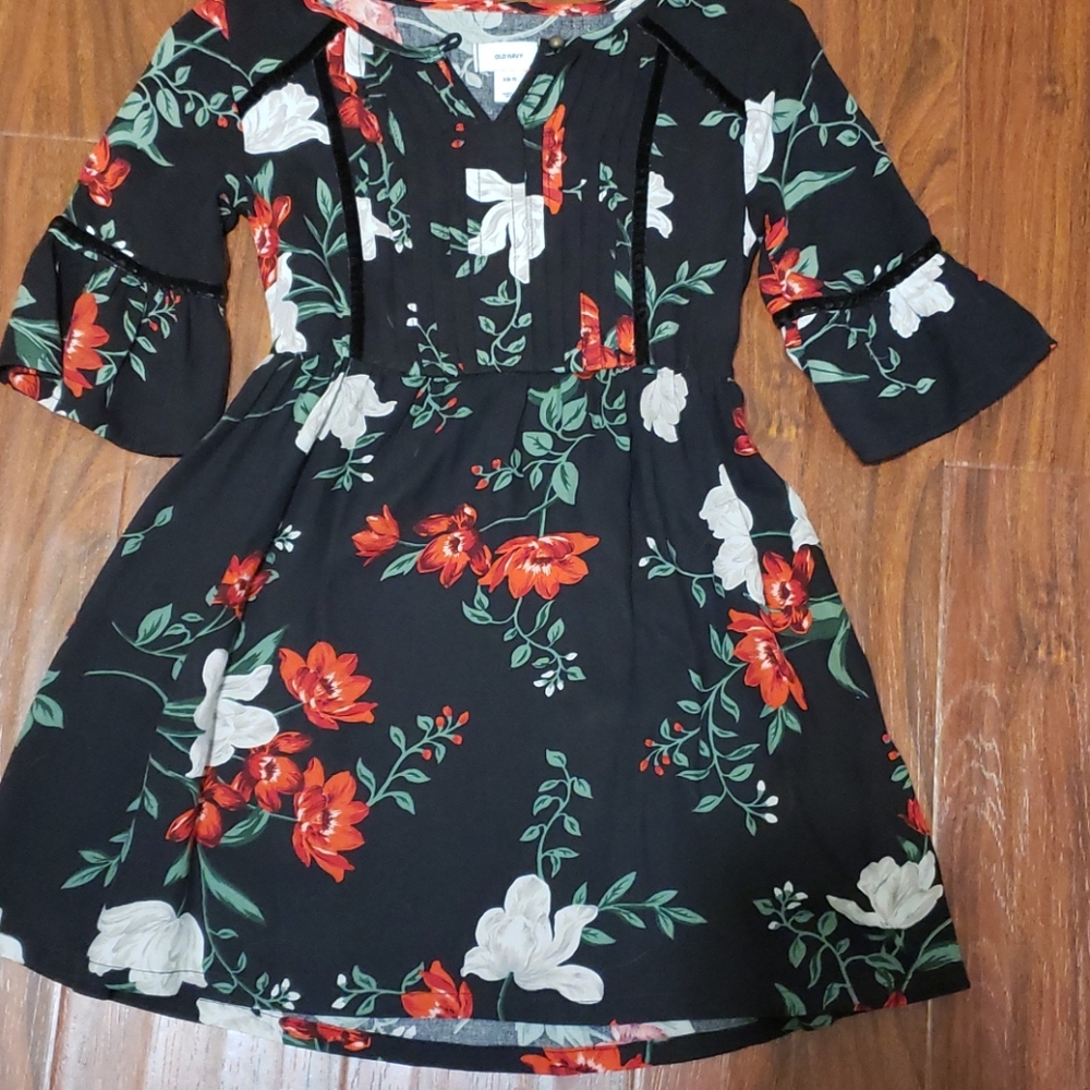 Black floral dress